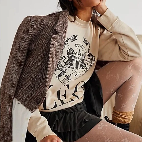 *Anthropologie Free People Horoscope Crew Leo - Picture 4 of 12